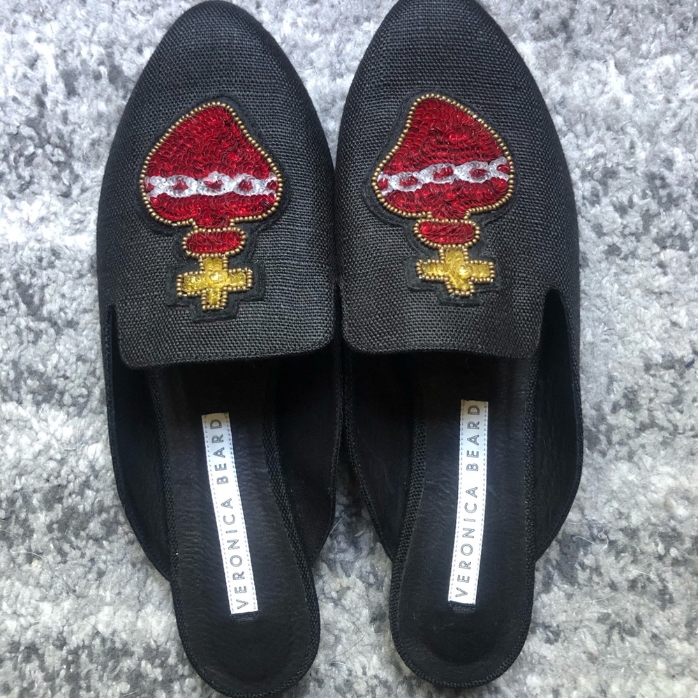 Veronica Beard black detailed flat Size 37 (US 7)